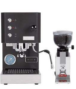 מכונת אספרסו מקצועית PROFITEC GO + מטחנת קפה לליט PL43