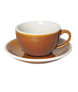 כוס קפוצ׳ינו וצלוחית 250 מ"ל Loveramics צבע קרמל