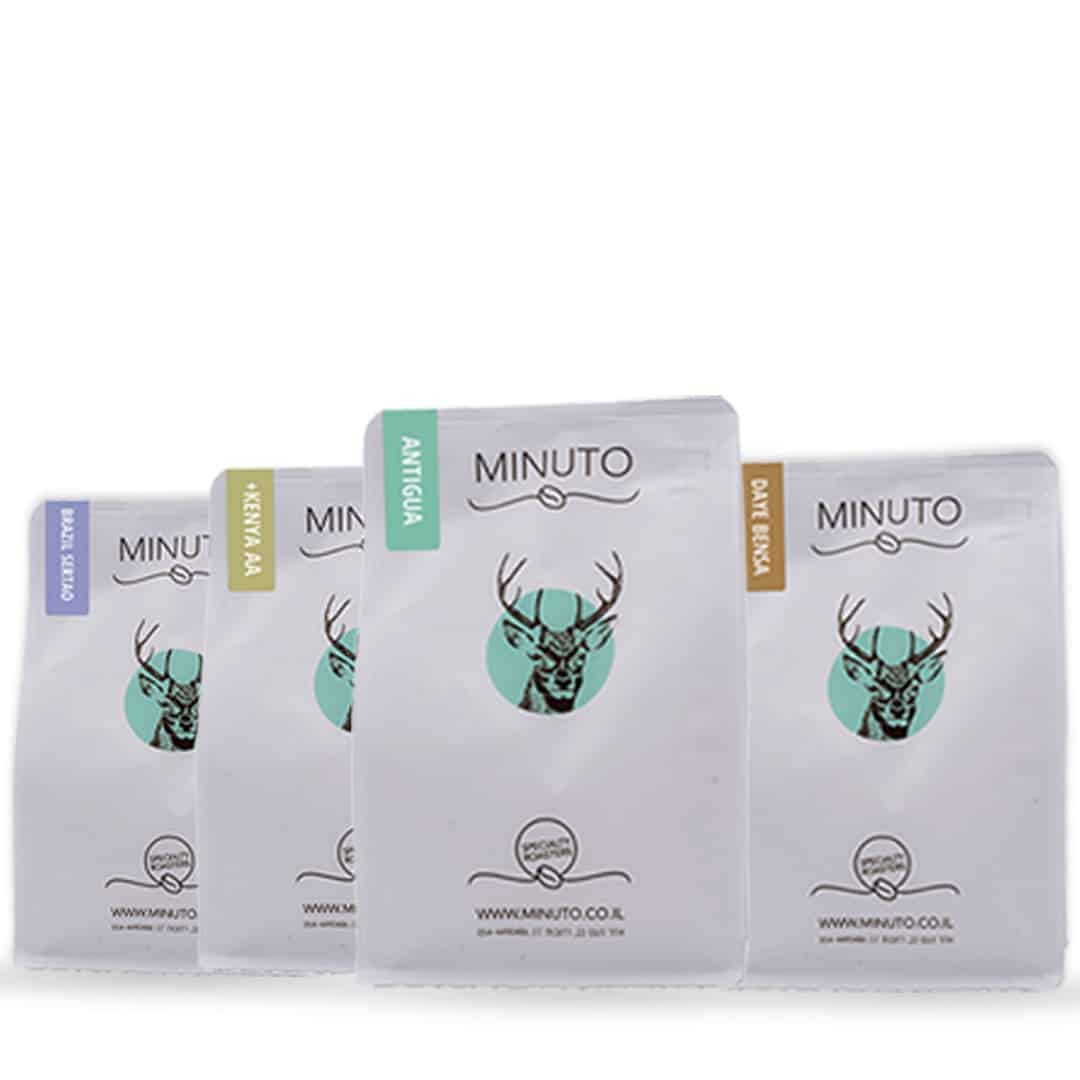 ערכת התנסות פולי קפה ספשלטי חד זני מינוטו Minuto Specialty Coffee