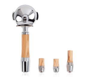 סט ידיות מעץ זית למכונות קפה - ECM-Olive Wood Handle Set With Rotary Valves