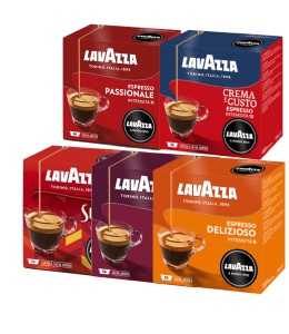 חבילת Lavazza A Modo Mio – 180 קפסולות מקוריות (5 מארזים)