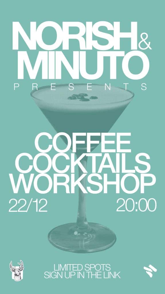 NORISH&MINUTO סדנת קוקטיילים קפה ואלכוהול